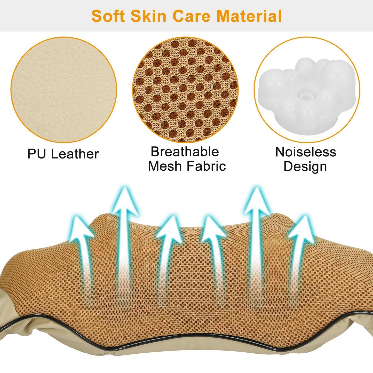 1Pc Neck Shoulder Massager Electric Back Massage Cape With Heat Deep Tissue 3D Kneading Massage Neck Waist Shiatsu Massager Pillow For Muscles Pain Relief Relax In Car Office And Home