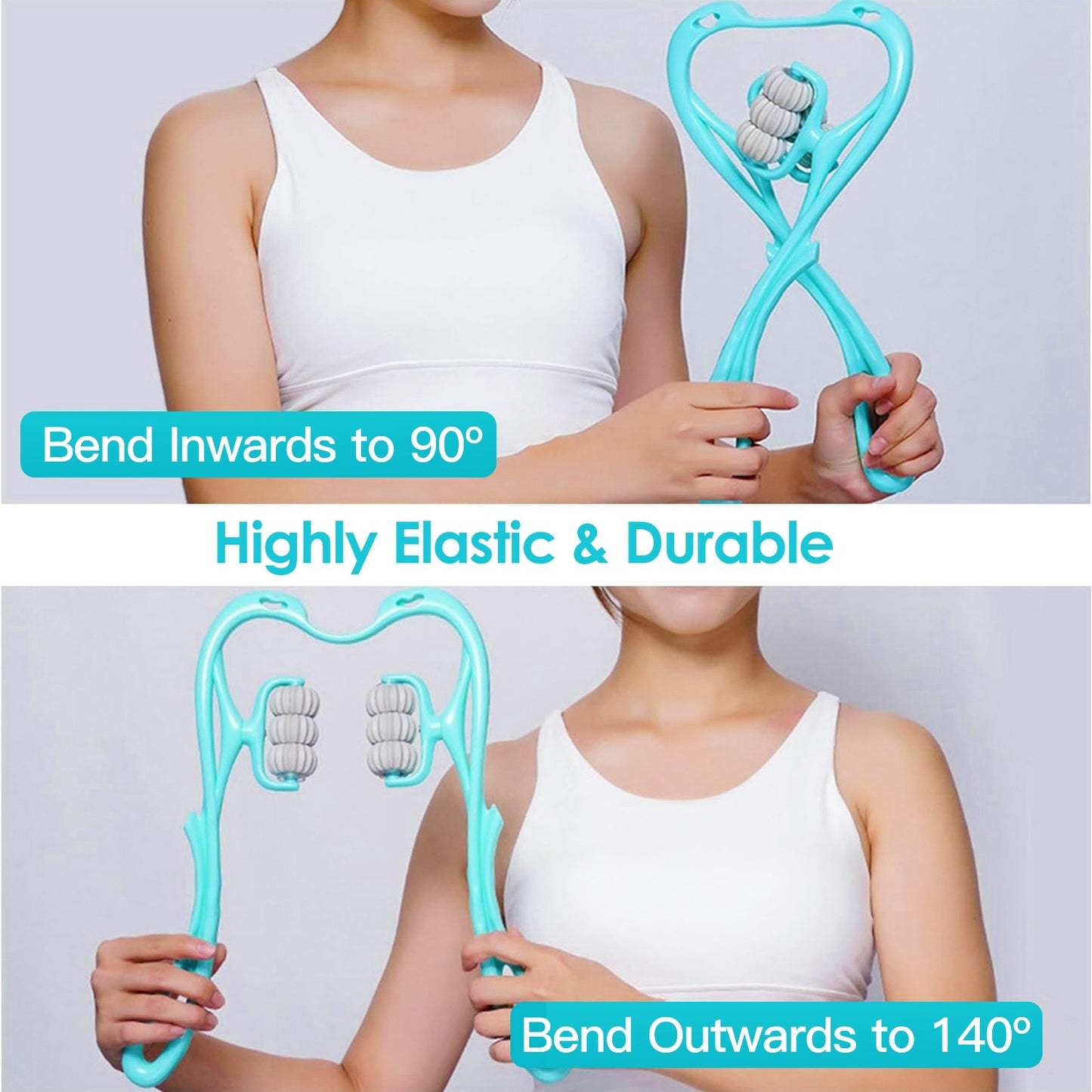 1Pc Neck Roller Massager 360 Rotatable Trigger Point Roller Portable Massager With 6 Balls For Neck Leg Thigh Foot Pain Relief